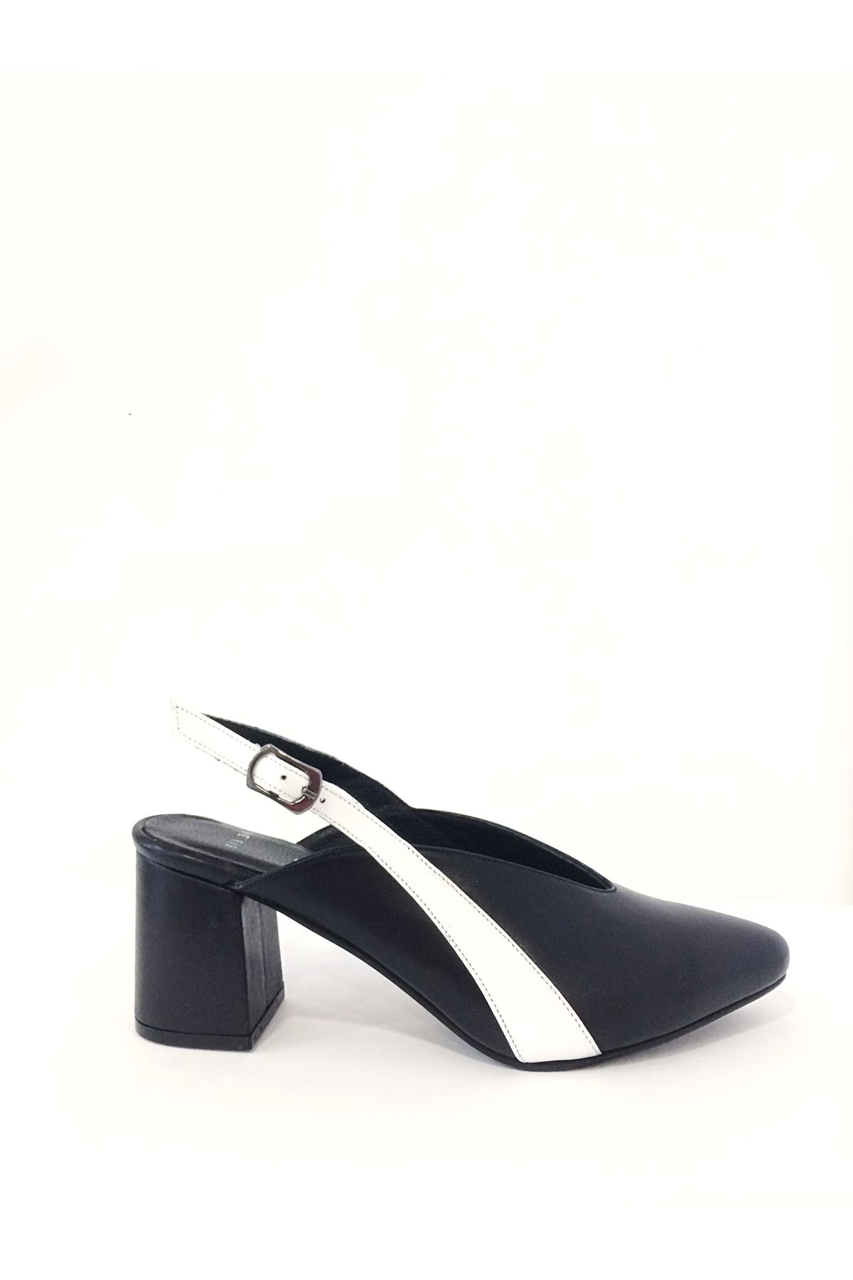 Gerçek Deri Kadın Ayakkabı Siyah  Strip  
