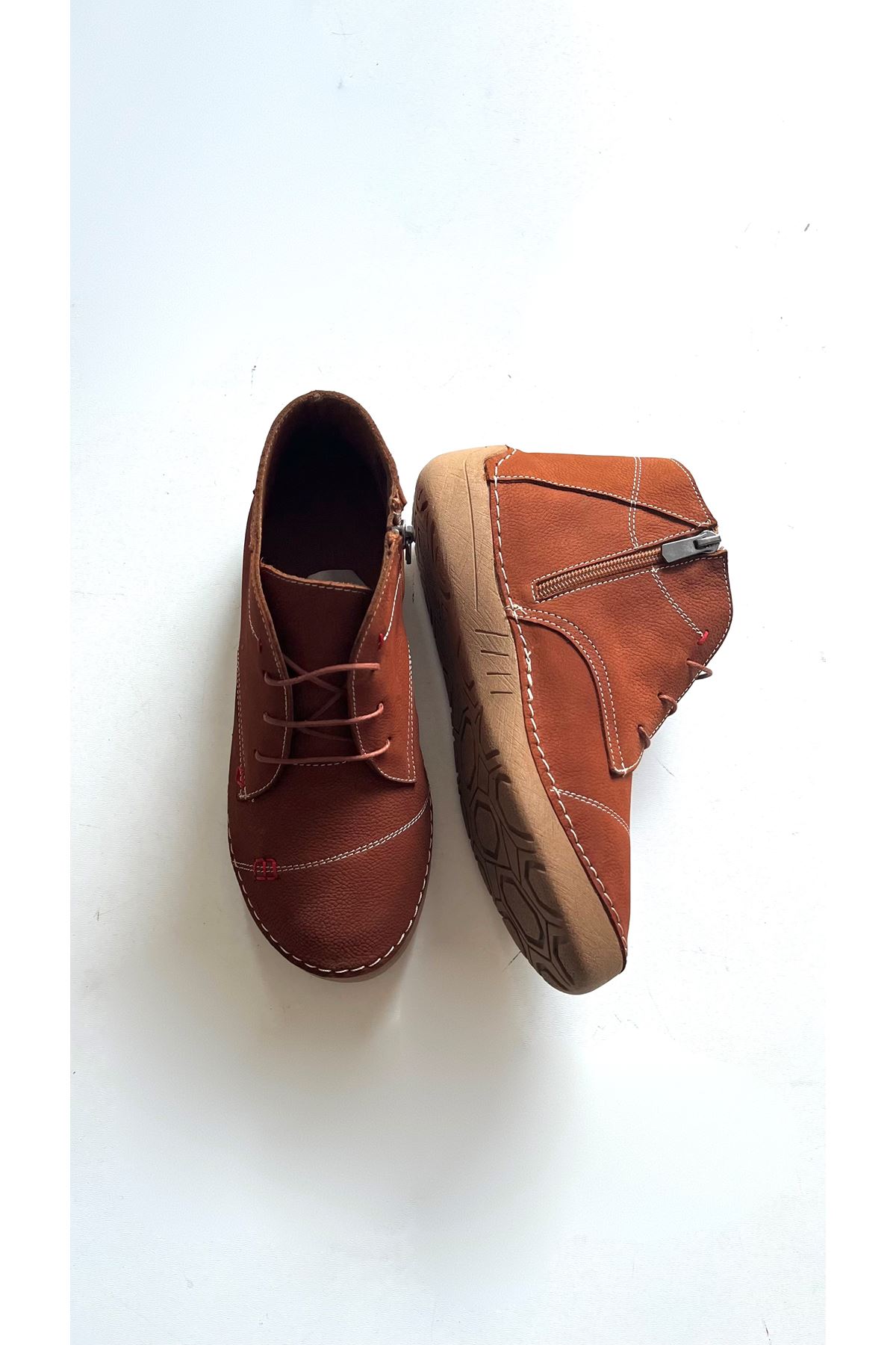 Gerçek Deri Kadın Bot Taba Verona