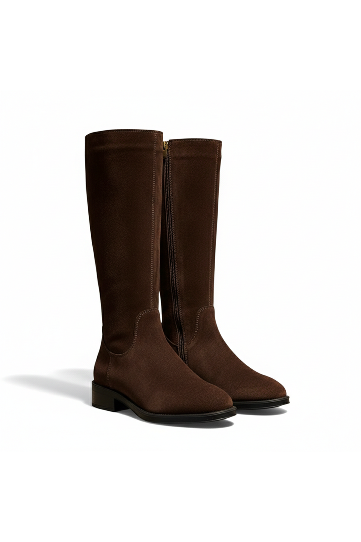 Gerçek Deri Süet Kadın Çizme  Kahverengi  Lady 