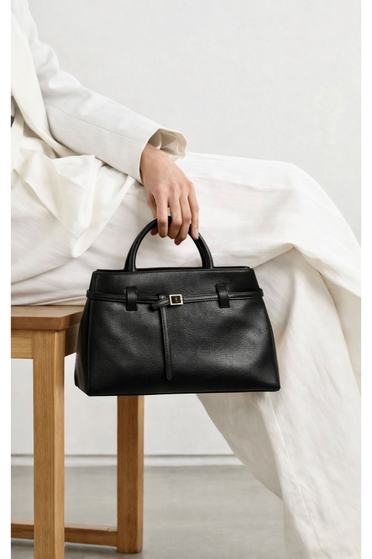 Kadın Siyah Omuz ve El  Çantası Selina 