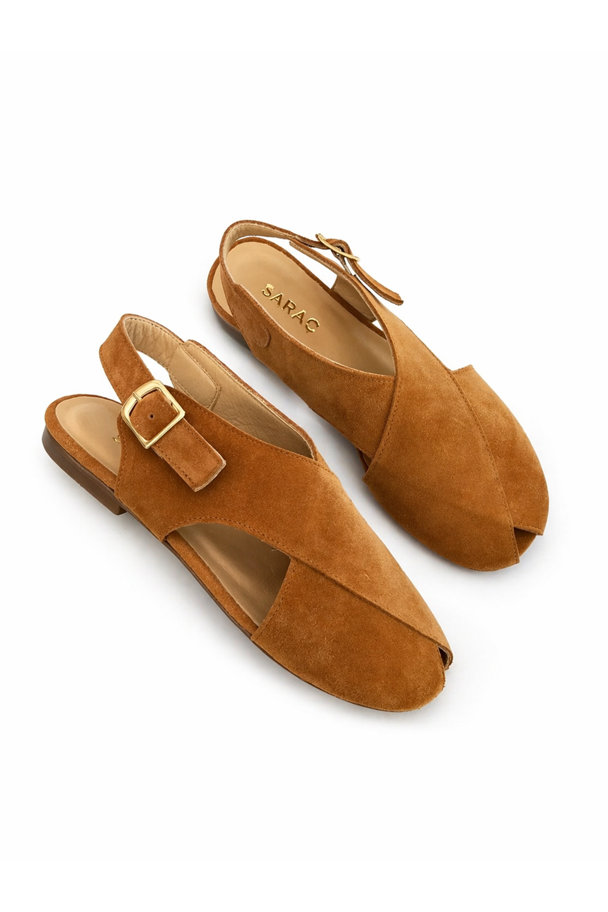 Hakiki Süet Deri Babet Taba Viona 