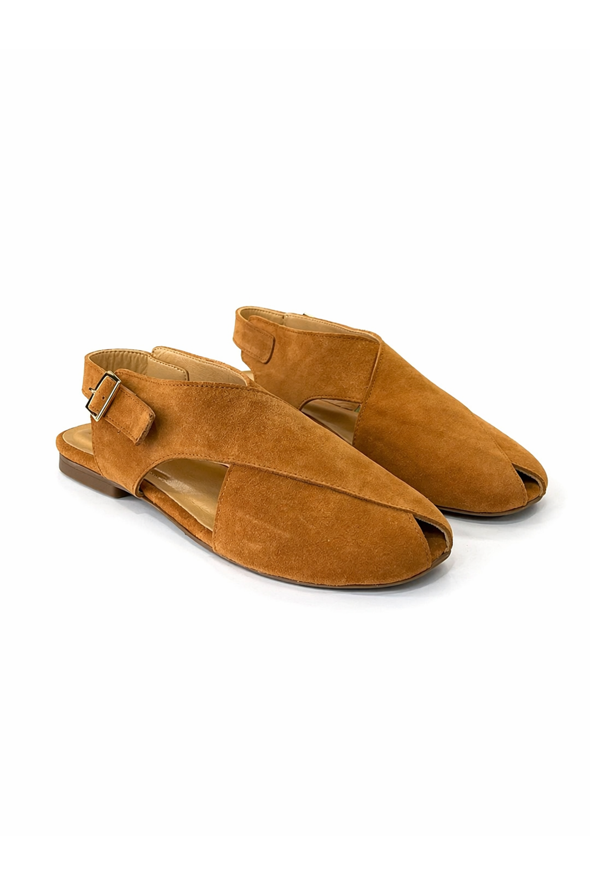 Hakiki Süet Deri Babet Taba Viona 