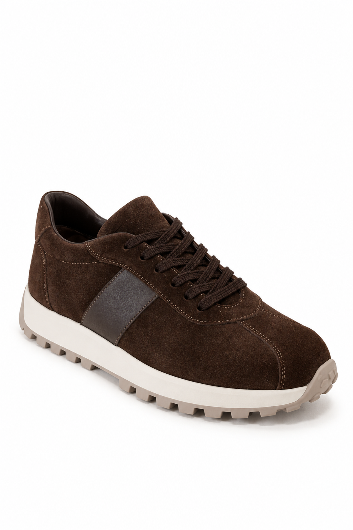 Hakiki Süet Deri Kadın  Sneaker Kahverengi  Riva