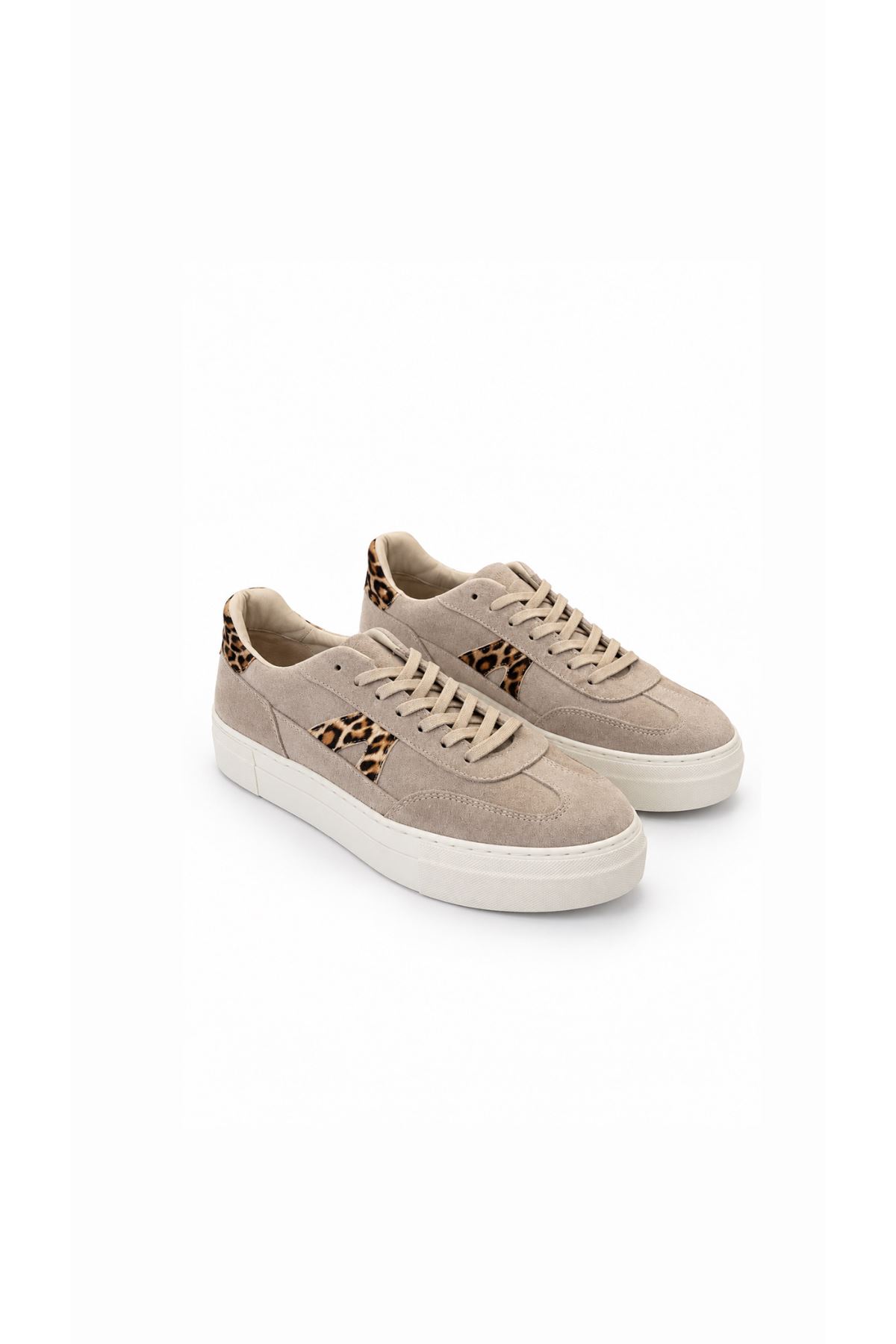 Hakiki Deri Süet Vizon Kadın Sneaker Arezzo