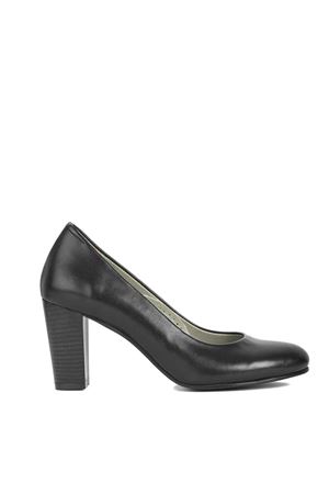 Gerçek Deri Kadın Topuklu Ayakkabı  Siyah Tabha