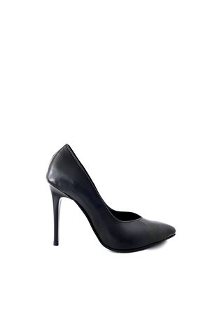 Gerçek Deri Kadın Stiletto Siyah Heel 