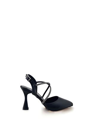  Kadın Topuklu Siyah  Shine