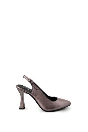 Gerçek Deri Kadın Topuklu Gümüş   Brave 