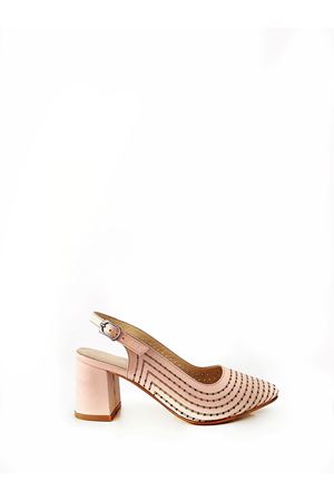 Gerçek Deri  Kadın Topuklu Pudra  Jucky