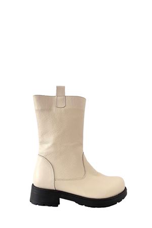 Gerçek Deri  Kadın Bot Ekru  Cute