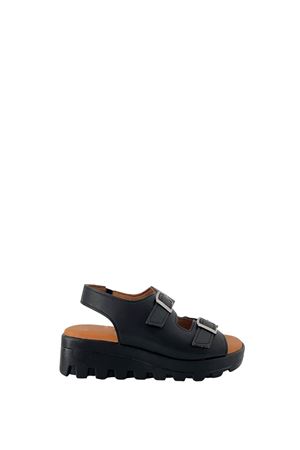 Kadın Çift Tokalı  Sandalet  Siyah Solere