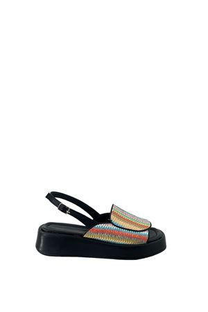 Kadın Hasır Örgülü  Sandalet Siyah  Braid