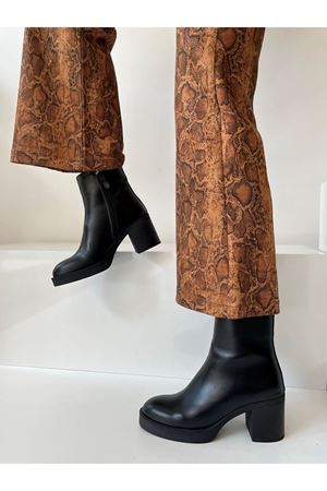 Gerçek Deri Kadın Bot Siyah Amora