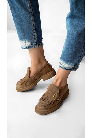 Gerçek Deri Süet Vizon  Kadın Loafer College