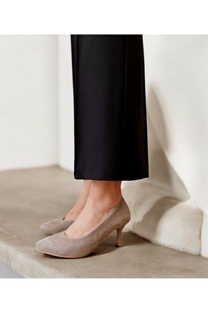 Gerçek Süet Kadın Topuklu Ayakkabı Vizon  Cool 