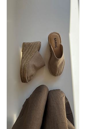 Keten Kadın Espadril Terlik  Bej  Sunny 