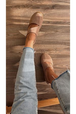 Gerçek Deri Nubuk  Kadın Ayakkabı Bej Emoras