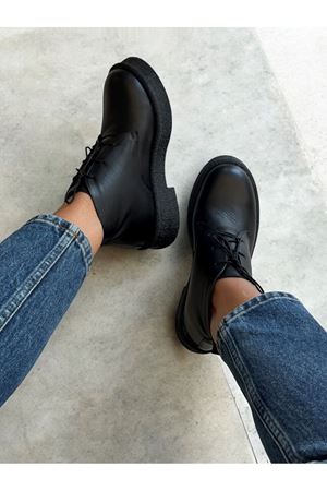 Gerçek Deri  Siyah  Velvet Basic Kadın Bot