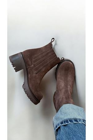 Gerçek Deri  Süet Kadın Bot Kahverengi  Leron