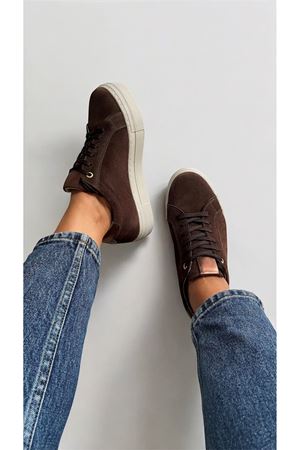 Gerçek Deri Süet Kahverengi  Kadın  Sneaker  Vince  