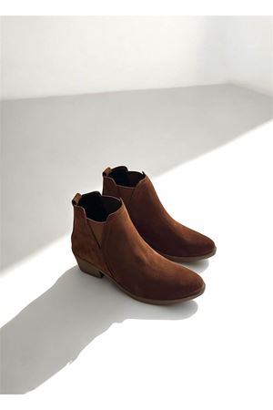 Gerçek Deri Süet  Kadın Bot  Taba Cozy 