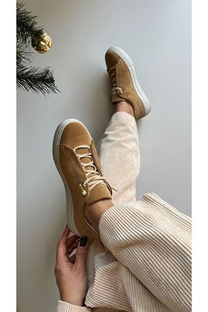 Gerçek Deri Süet  Tarçın Kadın  Sneaker Smart