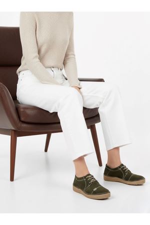 Gerçek Deri Nubuk Kadın  Ayakkabı Yeşil  Cotton