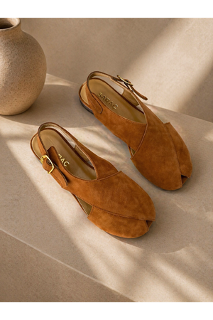 Hakiki Süet Deri Babet Taba Viona 