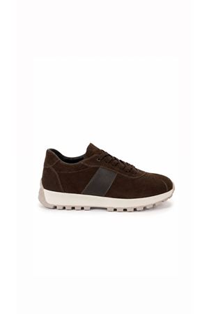 Hakiki Süet Deri Kadın  Sneaker Kahverengi  Riva