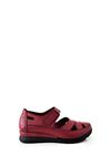 Gerçek Deri Bordo Loop Kadın  Loafer 