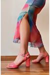 Gerçek Deri Kadın Topuklu Pembe  Stylish 2  