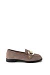 Gerçek Süet  Vizon  Tokalı Velvet  Kadın Loafer
