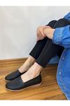 Gerçek Deri Sİyah Düz Loafer 