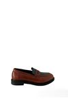 Gerçek Deri Taba  Kadın Loafer  Twin