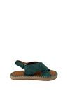 Kadın Yeşil  Süet Çapraz Bantlı  Sandalet  Summer 