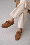 Gerçek Süet  Camel  Kadın Loafer Mermaid