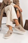 Hakiki Deri Süet Vizon Kadın Sneaker Arezzo